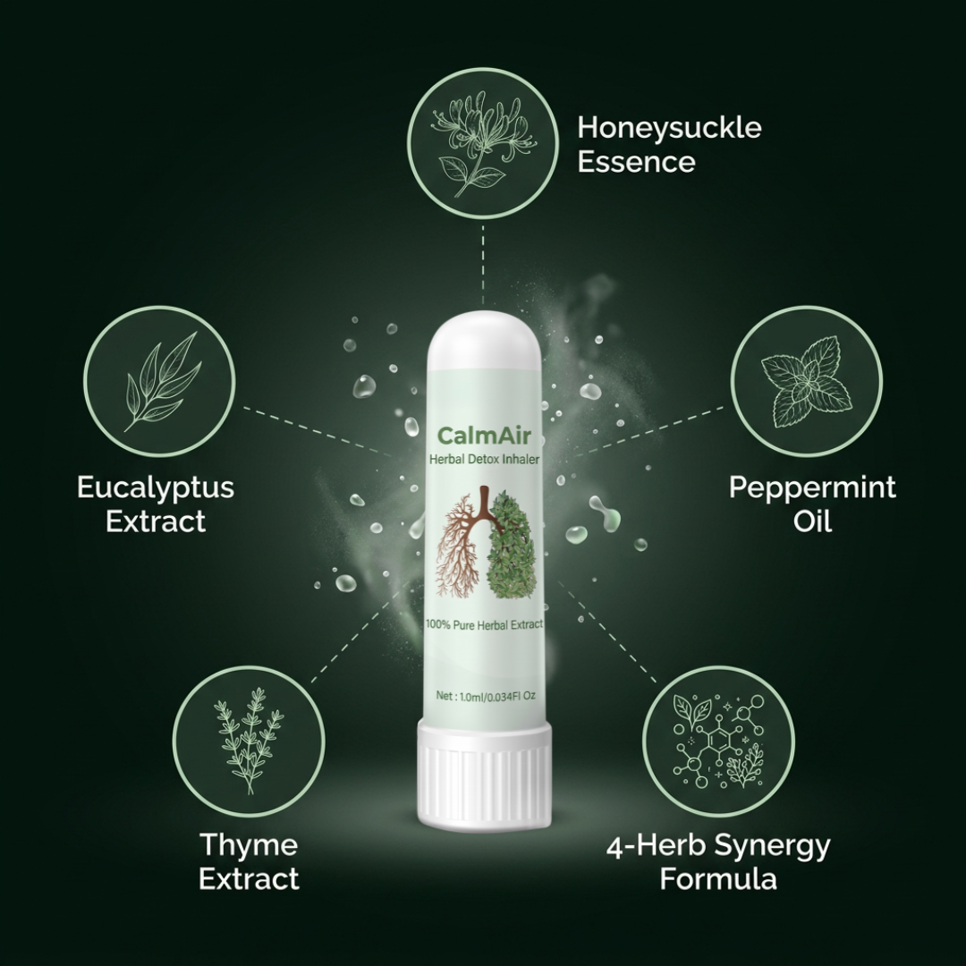 CalmAir™ Lung Detox Inhaler | 97% fewer harmful substances, breathe freely in just 15 minutes!
