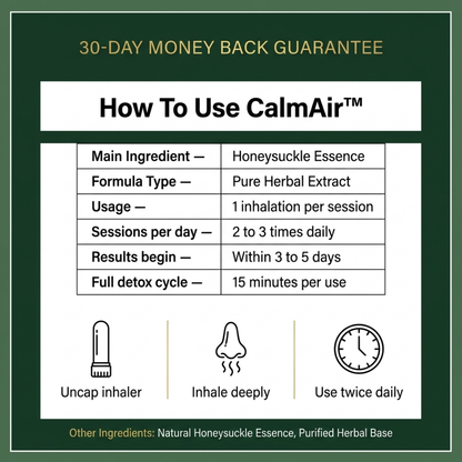 CalmAir™ Lung Detox Inhaler | 97% fewer harmful substances, breathe freely in just 15 minutes!