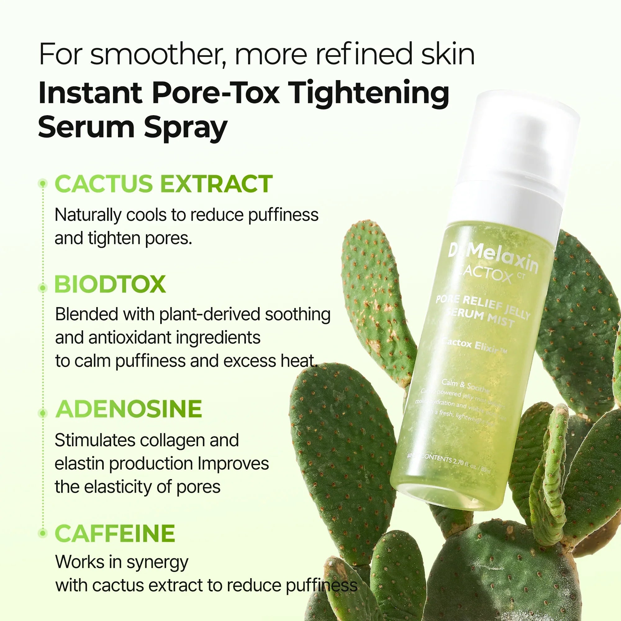 CACTOX Pore Relief Jelly Serum Mist